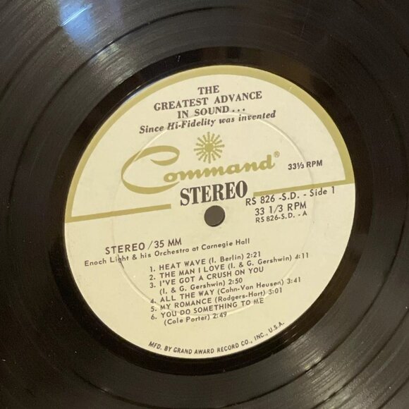 Enoch Light And His Orchestra Stereo 35 MM (Vinyl, 1961) Command RS 826 SD Good - Picture 8 of 12